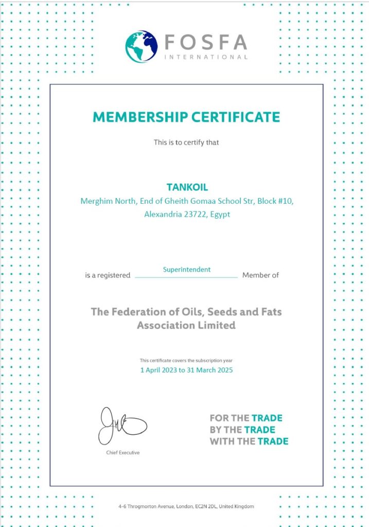 FOSFA certificate